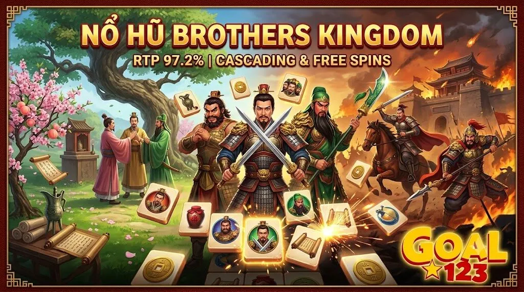 Đánh giá chi tiết game nổ hũ Brothers Kingdom của Spadegaming với tỷ lệ RTP 97.2% tại cổng game Goal123.